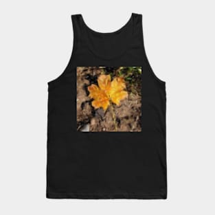 Golden Autumn Maple Leaf Filtered Tank Top